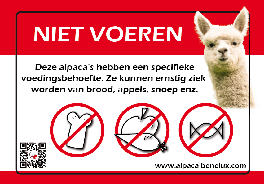 Niet Voeren Bordje